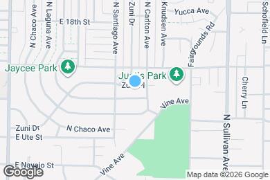 Map image of the property - 1401 Zuni Pl