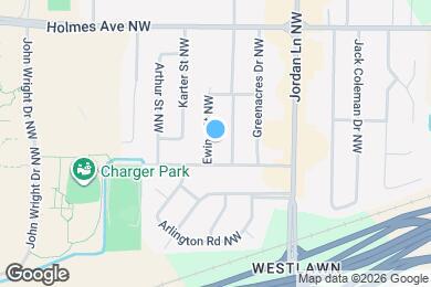 Map image of the property - 404 Ewing St NW