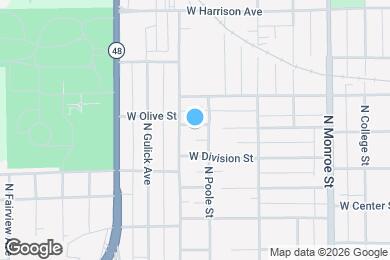 Map image of the property - 925 W Olive St