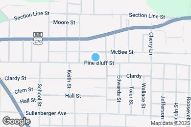 Map image of the property - 825 Pine Bluff St