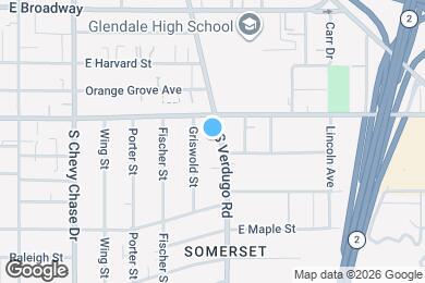 Map image of the property - 321 S Verdugo Rd