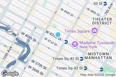 Map image of the property - 312 W 42nd St