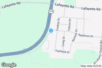 Map image of the property - 614 Appleton Dr