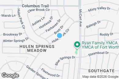 Map image of the property - 3715 Hulen Park Cir