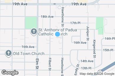 Map image of the property - 1628 Hawthorne St