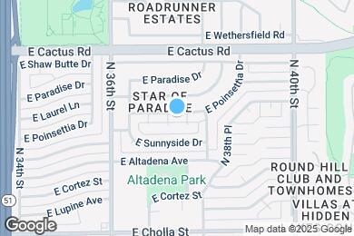 Map image of the property - 3733 E Poinsettia Dr