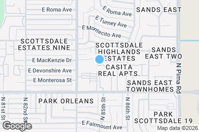 Map image of the property - 8566 E Indian School Rd