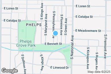 Map image of the property - 1330 S Pennsylvania Ave