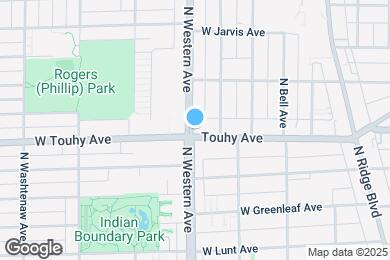 Map image of the property - 7201 N Western Ave