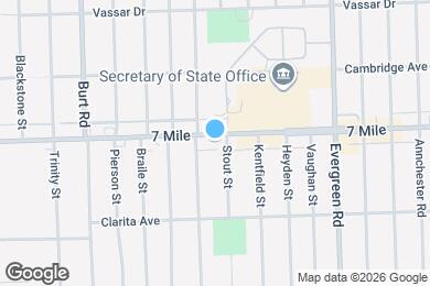 Map image of the property - 20415 W 7 Mile Rd