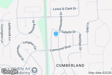 Map image of the property - 2113 Cumberland Dr
