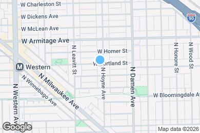 Map image of the property - 1876 N Hoyne Ave