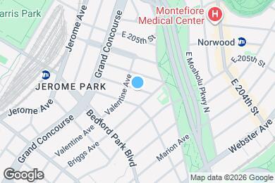 Map image of the property - 254 E 202nd St