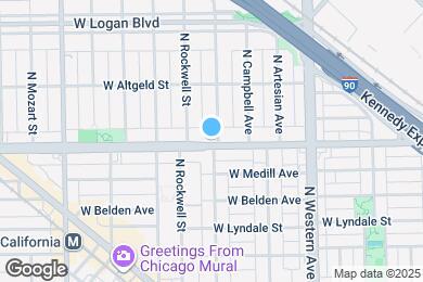 Map image of the property - 2534 W Fullerton Ave