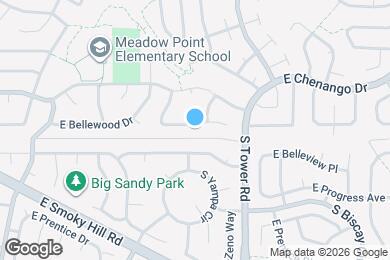 Map image of the property - 18274 E Bellewood Dr