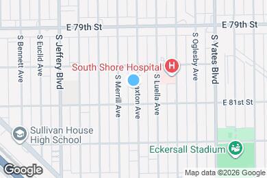 Map image of the property - 8036 S Paxton Ave