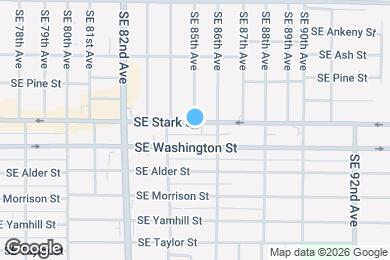 Map image of the property - 8456 SE Stark St
