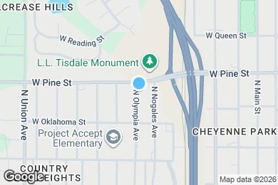 Map image of the property - 1439 N Olympia Ave