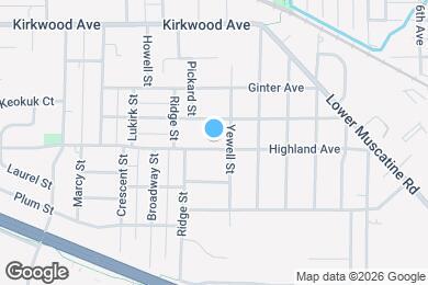 Map image of the property - 1218 Highland Ave
