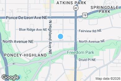 Map image of the property - 616 Seminole Ave NE