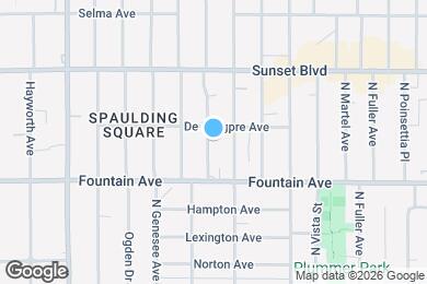 Map image of the property - Modern Luxury Living in Hollywood: Top-Floor Corner with Wraparound Balcony