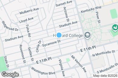 Map image of the property - 1501 Sycamore St