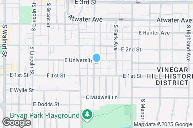 Map image of the property - 703 S Fess Ave