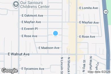 Map image of the property - 1402 E Rose Ave