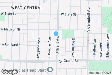 Map image of the property - 831 S Grant Ave