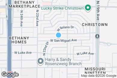 Map image of the property - 2126 W San Miguel Ave