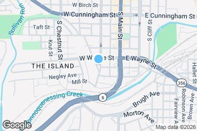 Map image of the property - 414 S Washington St
