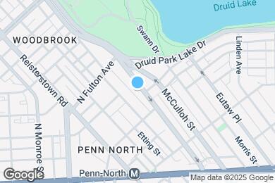 Map image of the property - 2544 Druid Hill Ave