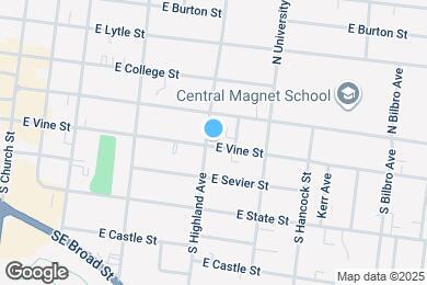 Map image of the property - 117 S Highland Ave