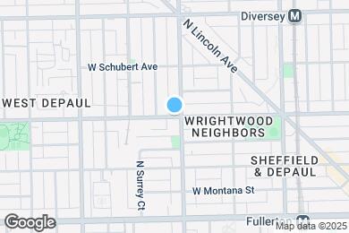Map image of the property - 1206 W Wrightwood Ave