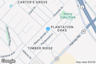 Map image of the property - 1304 Bayou Woods Dr