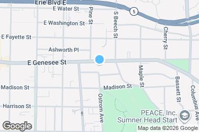 Map image of the property - 1418 E Genesee St