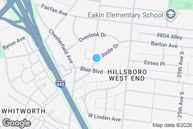 Map image of the property - 2833 Hillside Dr