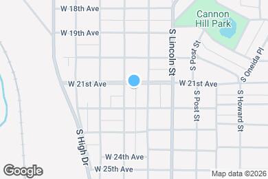 Map image of the property - 1019 W 21st Ave