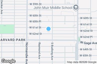 Map image of the property - 1219 1/2 W 62nd St