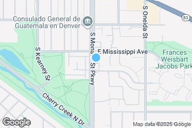 Map image of the property - 1160 S Monaco St Pkwy