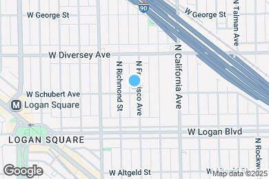 Map image of the property - 2704 N Francisco Ave