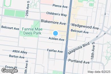 Map image of the property - 2118 Acklen Ave