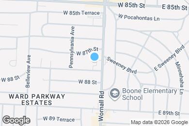 Map image of the property - Wornall Place Apartments