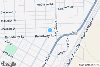 Map image of the property - 322 Broadway St