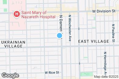 Map image of the property - 1022 N Damen Ave