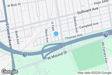 Map image of the property - 446 S Yale Ave