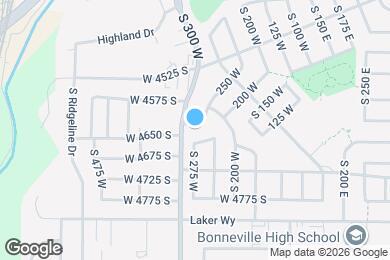 Map image of the property - 275 W 4625 S