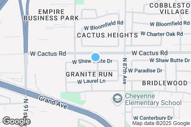 Map image of the property - 8807 W Shaw Butte Dr
