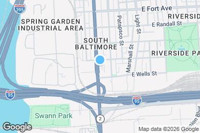 Map image of the property - 1821 S Hanover St