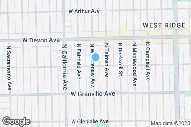 Map image of the property - 6305 N Washtenaw Ave